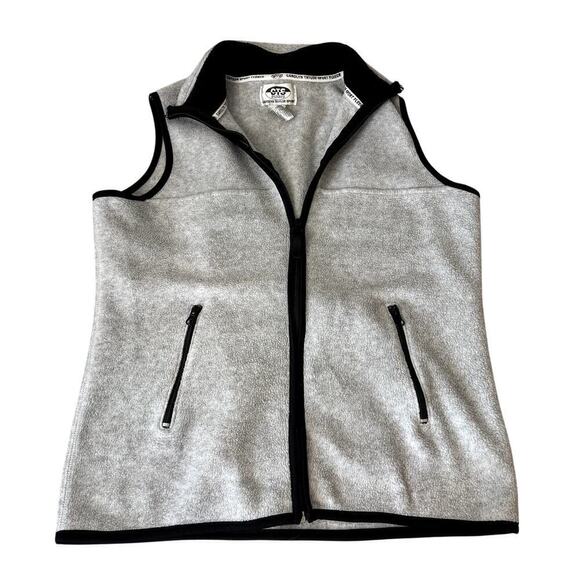 Carolyn Taylor Jackets & Blazers - VTG Gray Fleece Vest Women's Size Small Full Zip Up